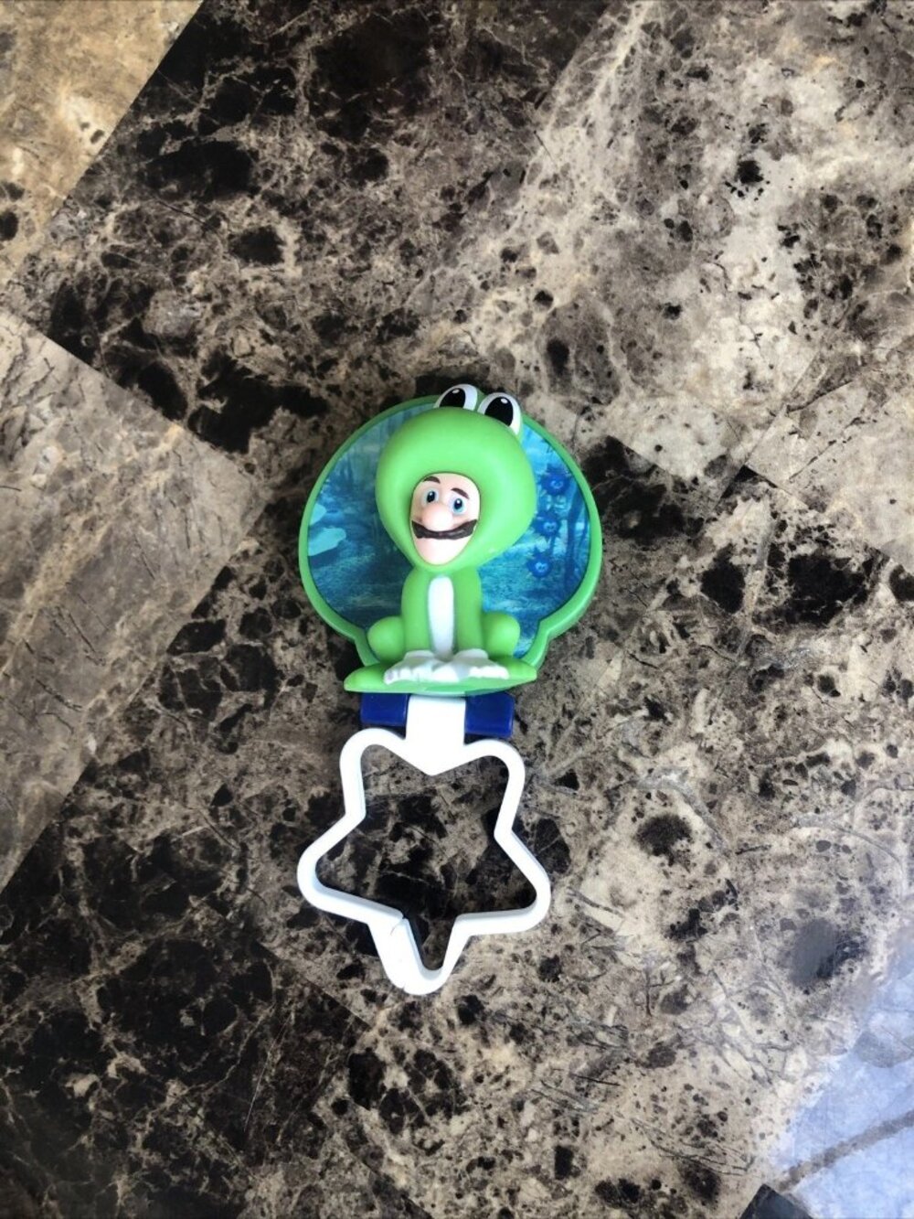 McDonalds 2025 Super Mario Galaxy Happy Meal Toy #02 Frog Luigi